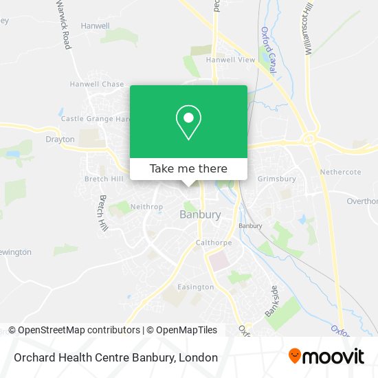 Orchard Health Centre Banbury map