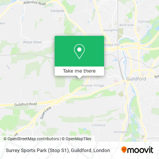 Surrey Sports Park (Stop S1), Guildford map