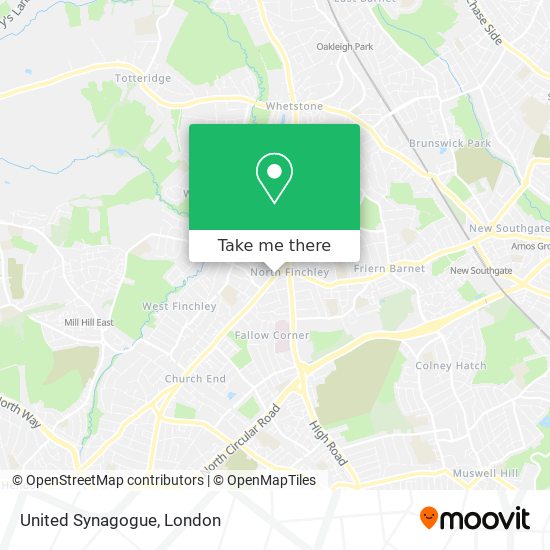 United Synagogue map