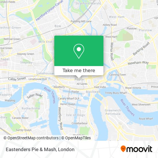 Eastenders Pie & Mash map