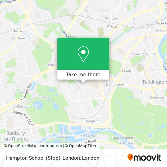 Hampton School (Stop), London map