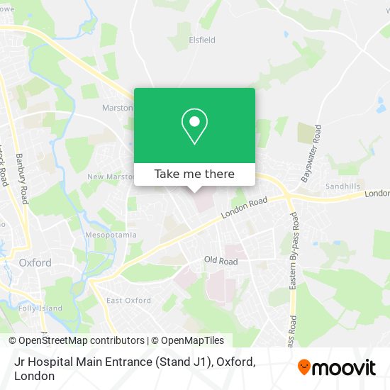 Jr Hospital Main Entrance (Stand J1), Oxford map