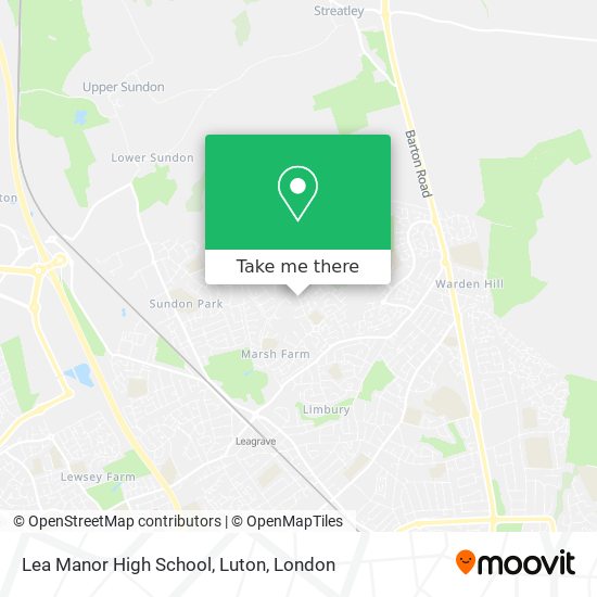 Lea Manor High School, Luton map