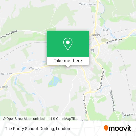 The Priory School, Dorking map