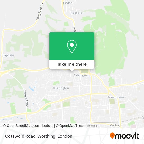 Cotswold Road, Worthing map