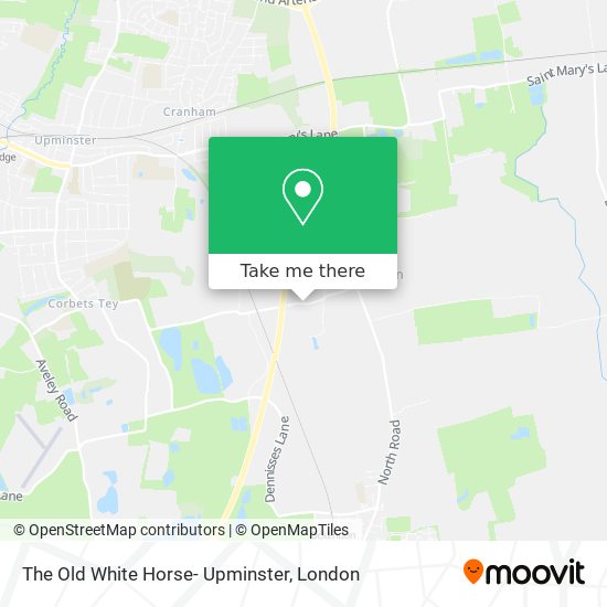 The Old White Horse- Upminster map