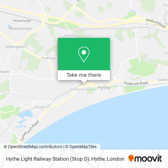 Hythe Light Railway Station (Stop D), Hythe map