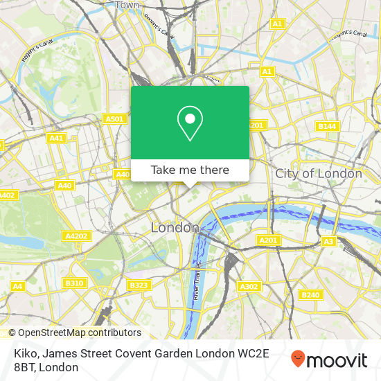 Kiko, James Street Covent Garden London WC2E 8BT map