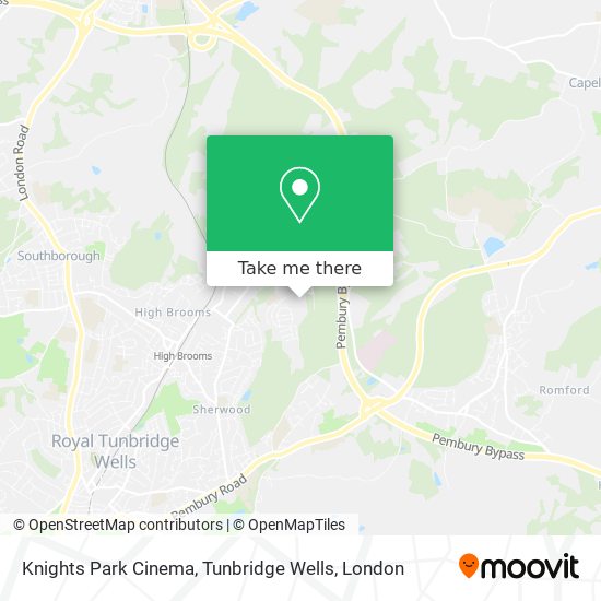 Knights Park Cinema, Tunbridge Wells map