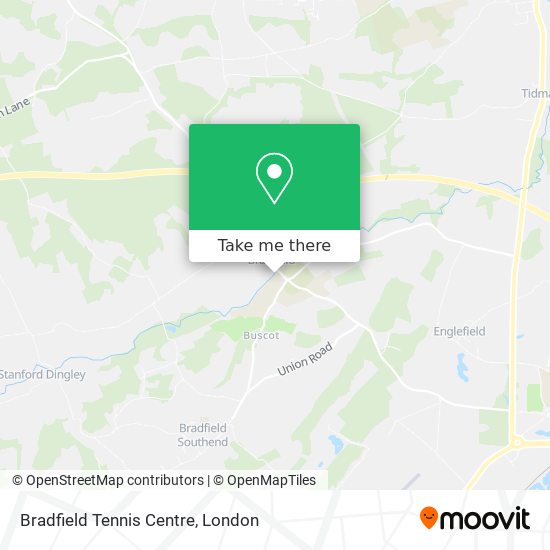 Bradfield Tennis Centre map