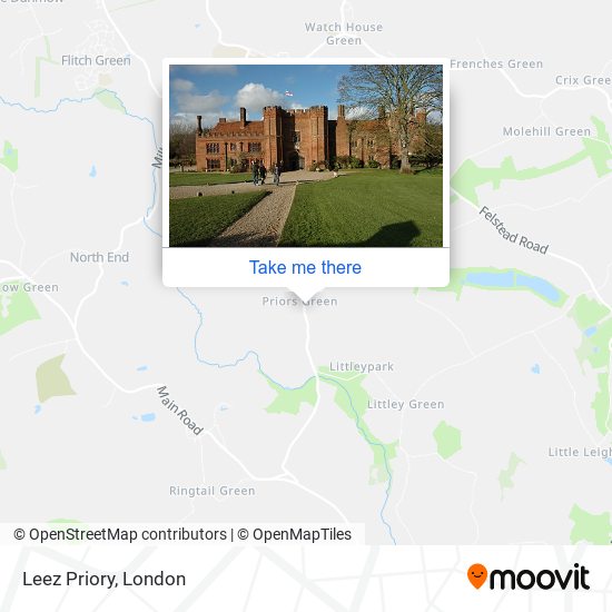 Leez Priory map