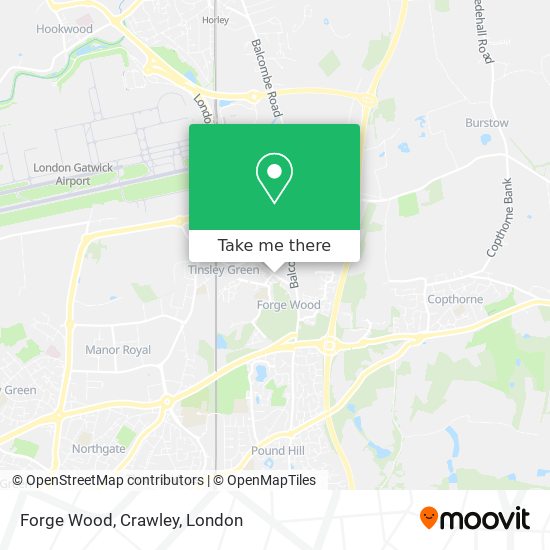 Forge Wood, Crawley map