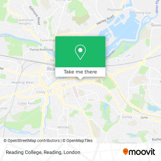 Reading College, Reading map
