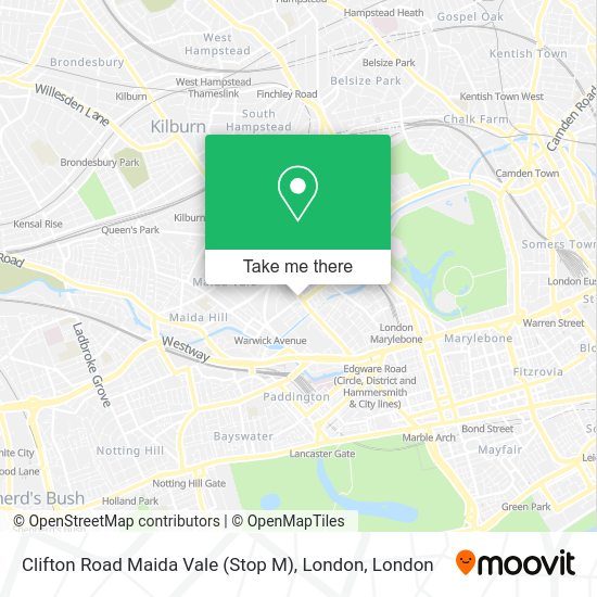 How to get to Clifton Road Maida Vale (Stop M), London by Bus, Train or
