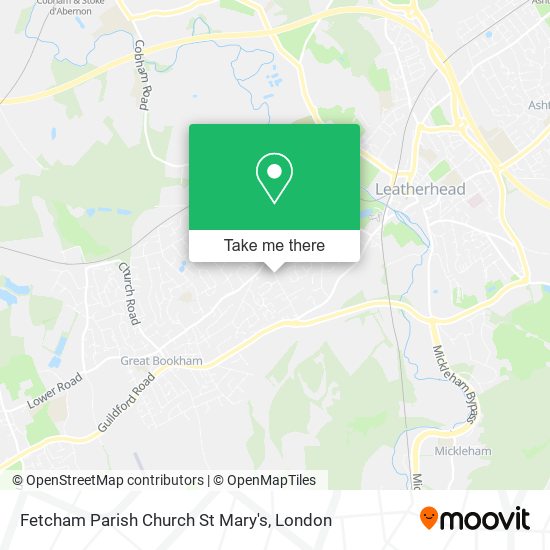 Fetcham Parish Church St Mary's map