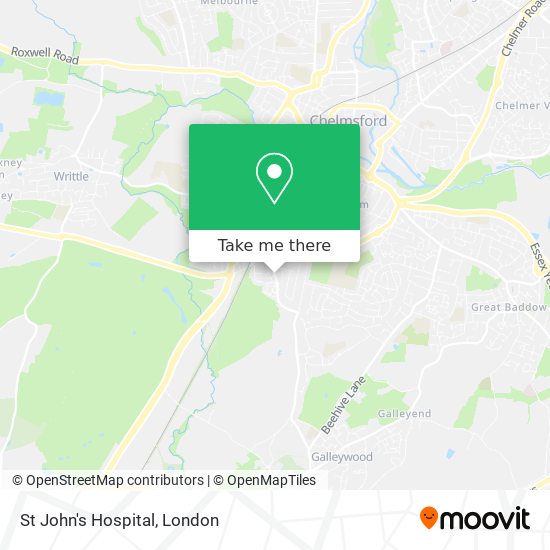 St John's Hospital map