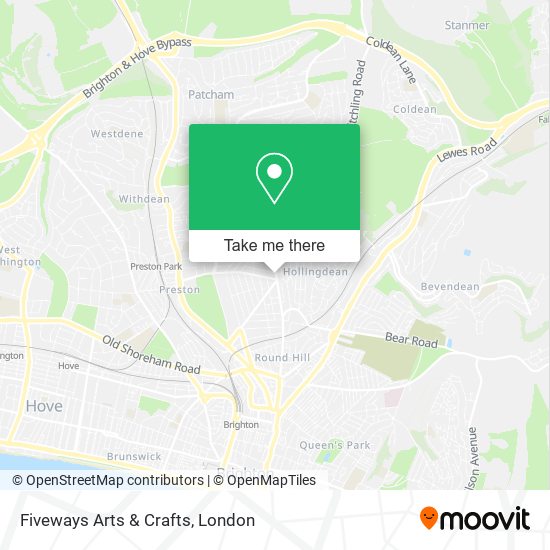 Fiveways Arts & Crafts map