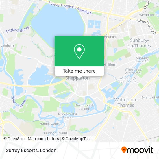 Surrey Escorts map