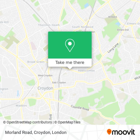 Morland Road, Croydon map