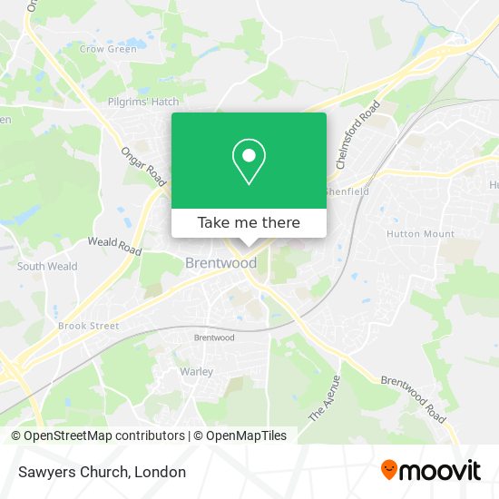 Sawyers Church map