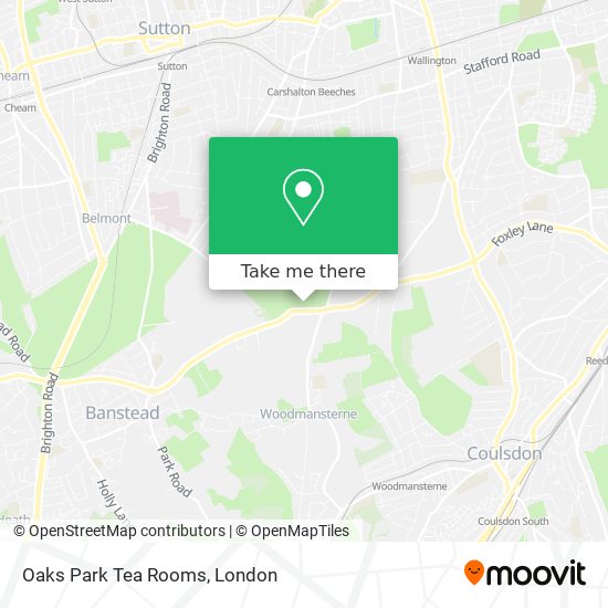Oaks Park Tea Rooms map