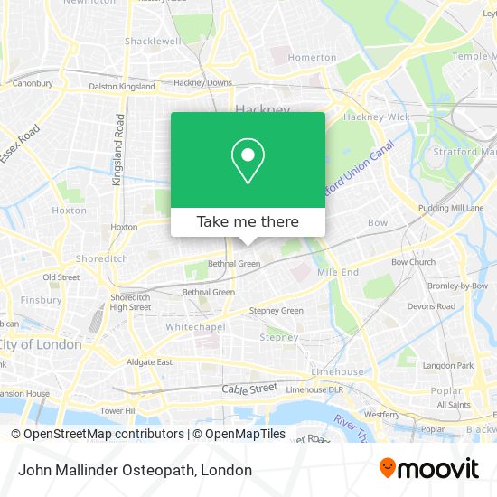 John Mallinder Osteopath map