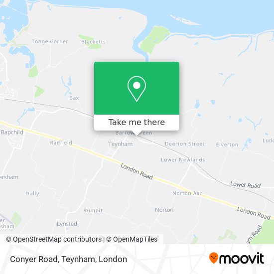 Conyer Road, Teynham map