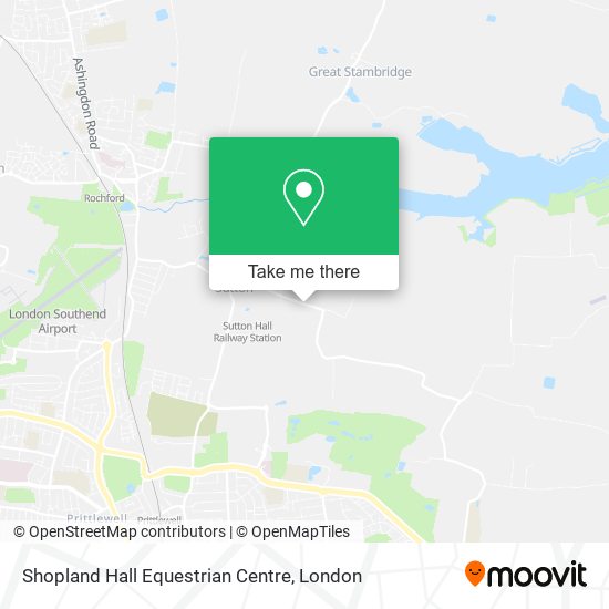 Shopland Hall Equestrian Centre map