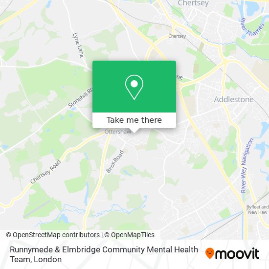 Runnymede & Elmbridge Community Mental Health Team map