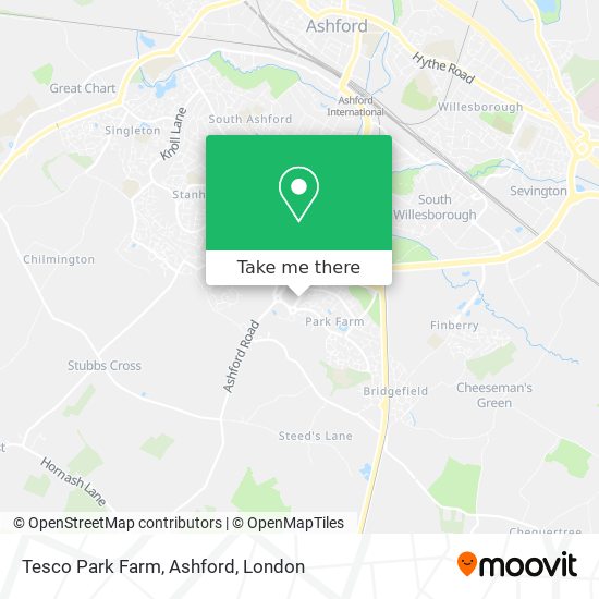 Tesco Park Farm, Ashford map