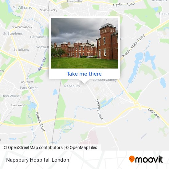 Napsbury Hospital map