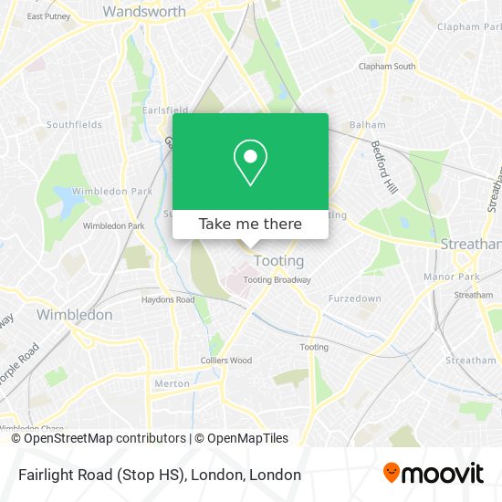 Fairlight Road (Stop HS), London map