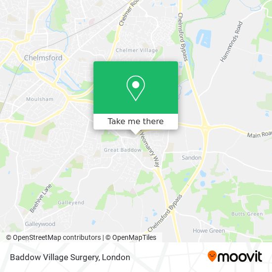 Baddow Village Surgery map