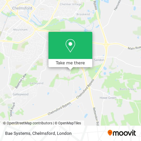 Bae Systems, Chelmsford map