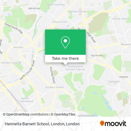 Henrietta Barnett School, London map