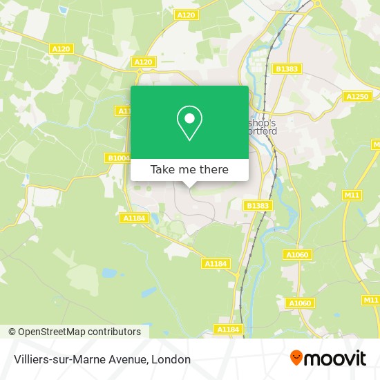 Villiers-sur-Marne Avenue map