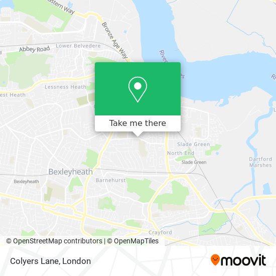 Colyers Lane map