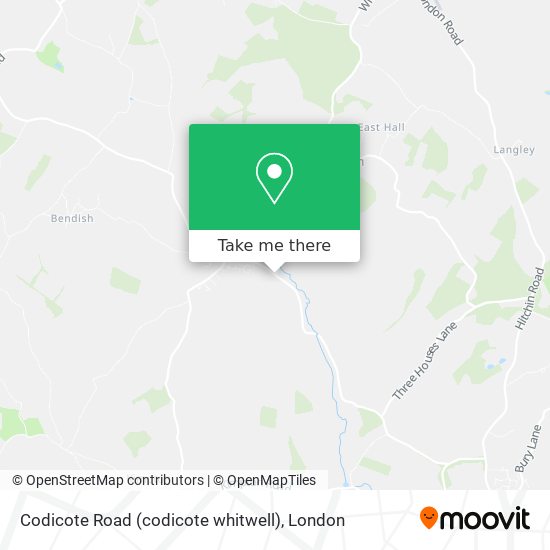 Codicote Road (codicote whitwell) map