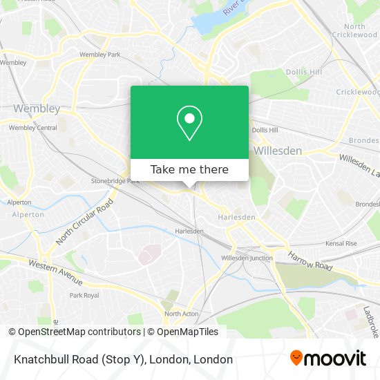 Knatchbull Road (Stop Y), London map