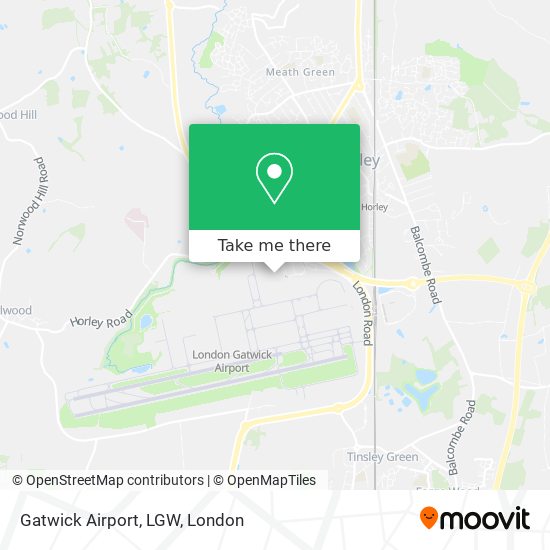 Gatwick Airport, LGW map