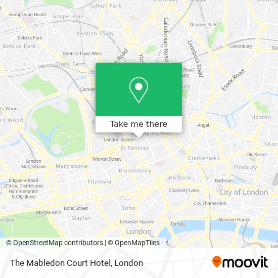 The Mabledon Court Hotel map