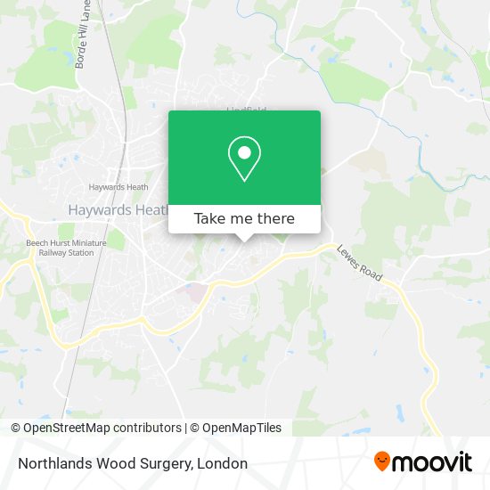 Northlands Wood Surgery map