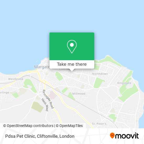 Pdsa Pet Clinic, Cliftonville map