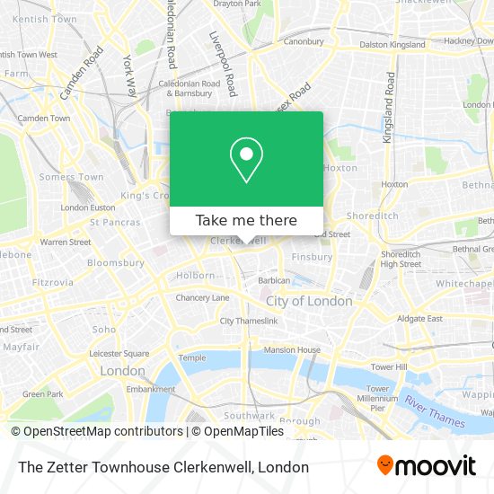 The Zetter Townhouse Clerkenwell map