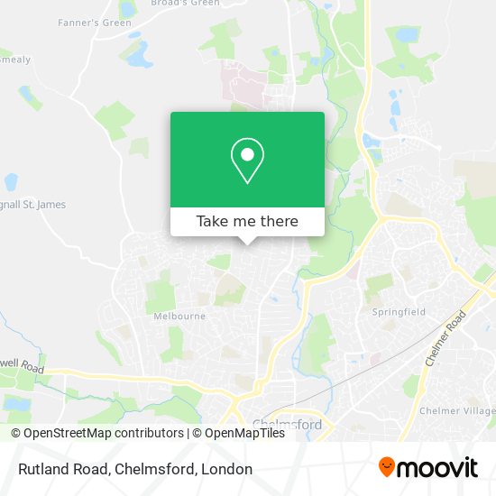 Rutland Road, Chelmsford map