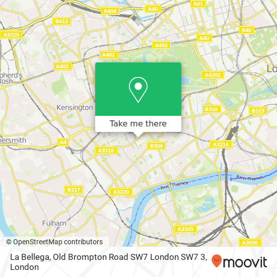 La Bellega, Old Brompton Road SW7 London SW7 3 map