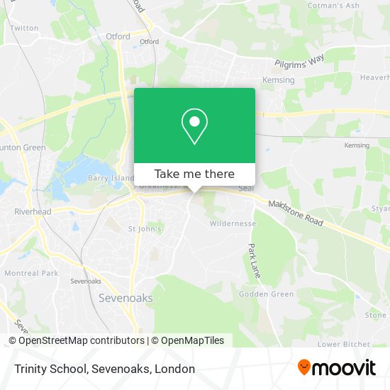 Trinity School, Sevenoaks map