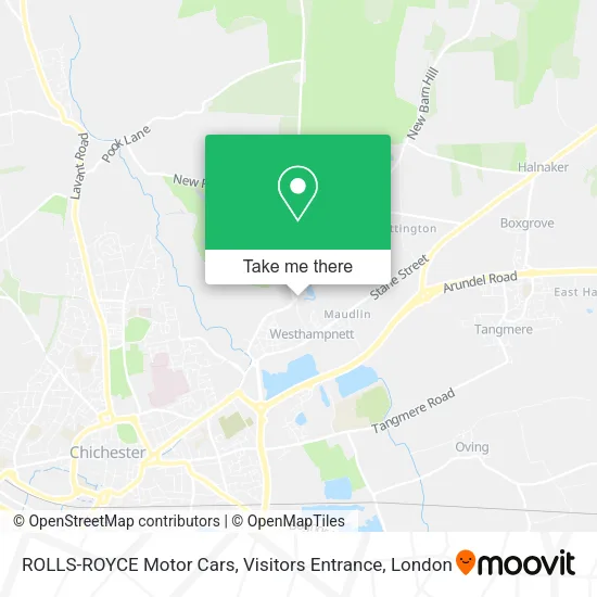 ROLLS-ROYCE Motor Cars, Visitors Entrance map