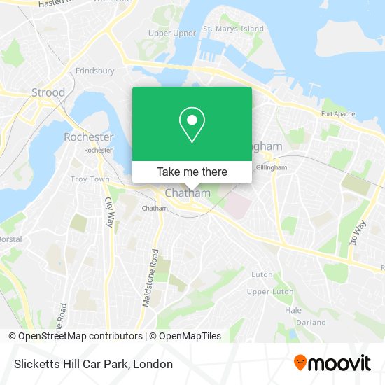 Slicketts Hill Car Park map