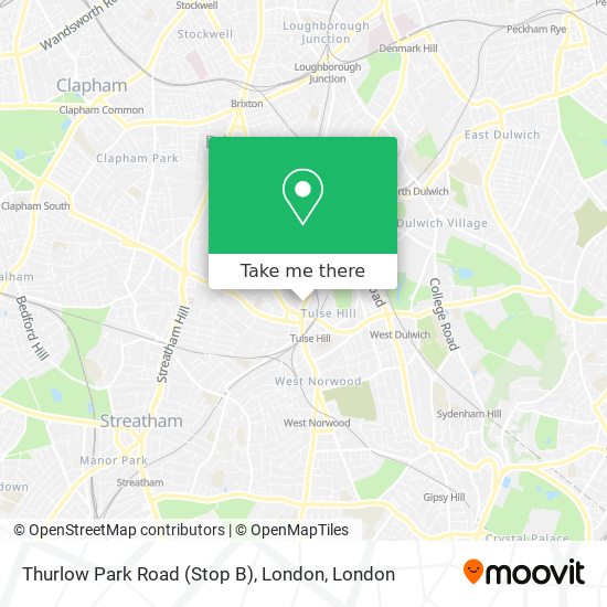 Thurlow Park Road (Stop B), London map